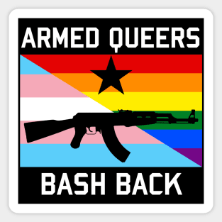 Armed Queers Bash Back - LGBTQ, Queer, Transgender, AK47, Socialist, Firearms Sticker